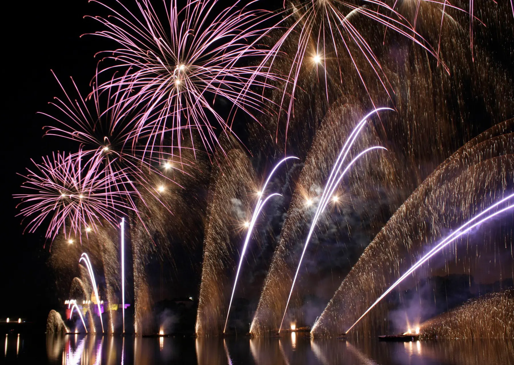 Tableau pyrotechnique de nuit